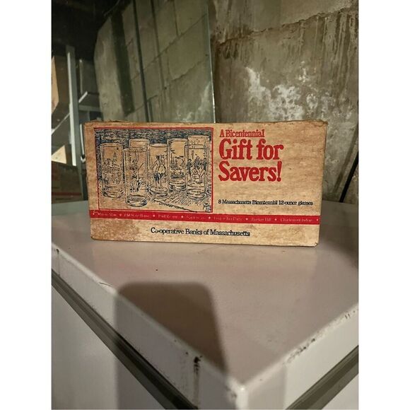 Bank reward from 90’s revolutionary antique glasses set of 8 - Picture 3 of 10